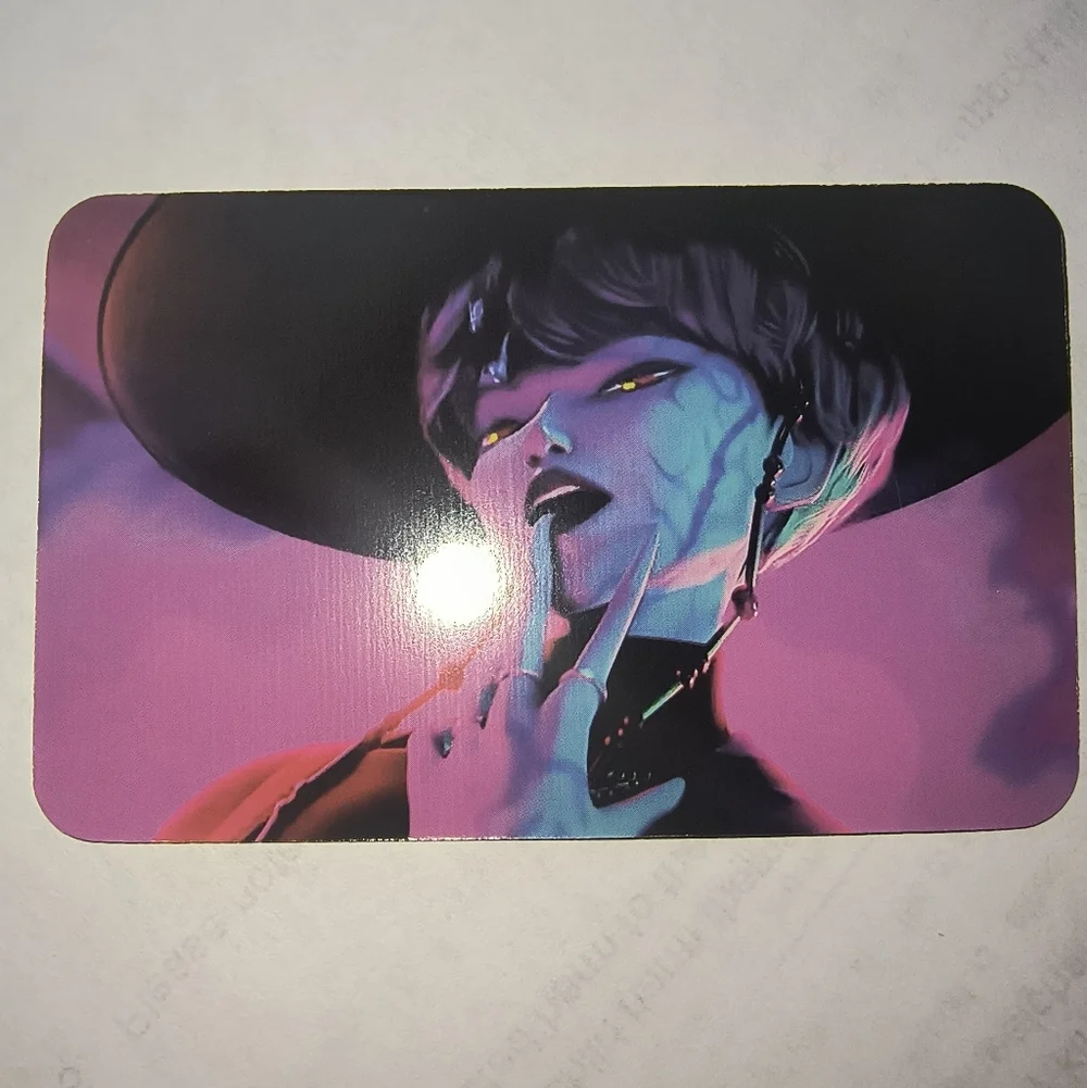 Stylish Purple Gothic Art Card – Women's Accessory Kpop Demon Hunters Jinu Baby